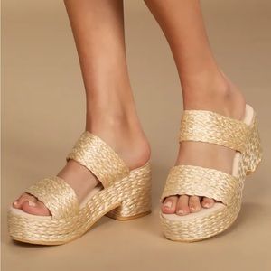 Raffia Platform Sandals